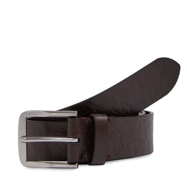 Calvin Klein Jeans Moški pas Calvin Klein Jeans Classic Flat Lthr Belt 35Mm Aop K50K511518 Rjava