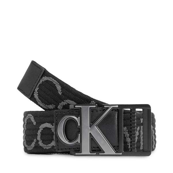 Calvin Klein Jeans Moški pas Calvin Klein Jeans Monogram Slider Webbing Belt35Mm K50K511819 Črna