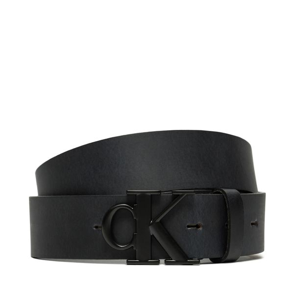 Calvin Klein Jeans Moški pas Calvin Klein Jeans Round Mono Plaque Lthr Belt 35Mm K50K512068 Črna