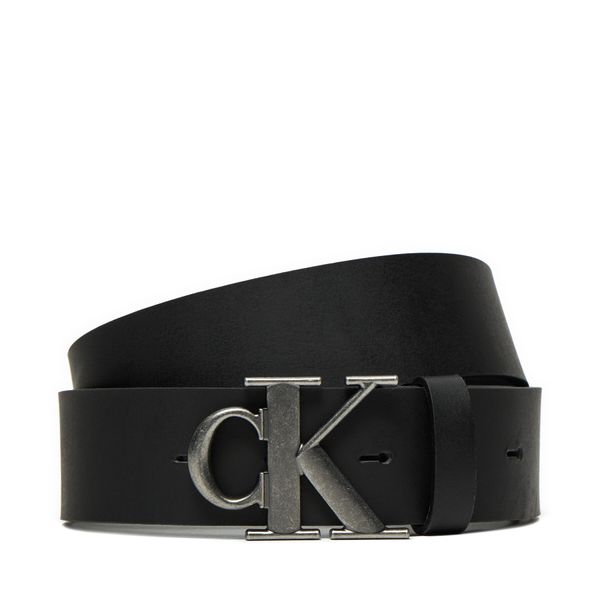 Calvin Klein Jeans Moški pas Calvin Klein Jeans Round Mono Plaque Lthr Belt 40Mm K50K512067 Črna