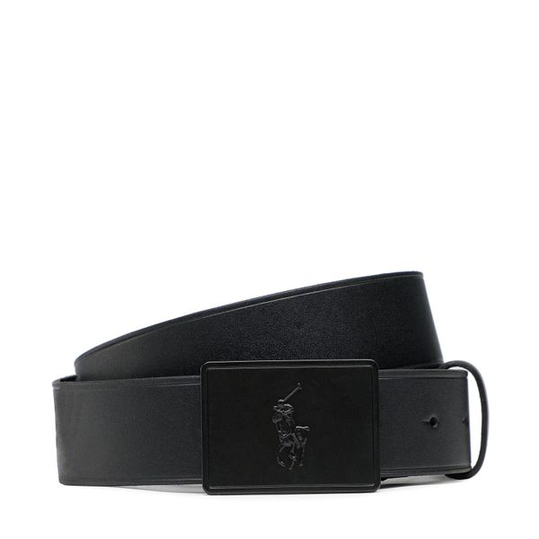 Polo Ralph Lauren Moški pas Polo Ralph Lauren 36mm Pp Plaque Belt 405691693005 Črna