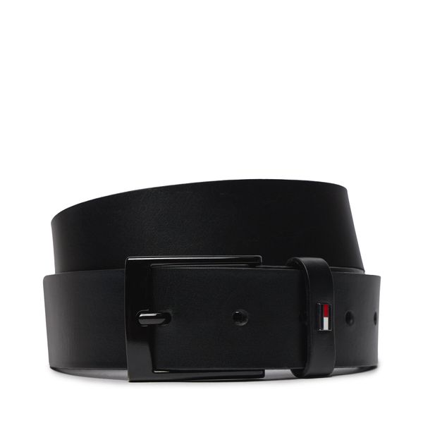 Tommy Hilfiger Moški pas Tommy Hilfiger Adan Leather 3.5 AM0AM12052 Črna