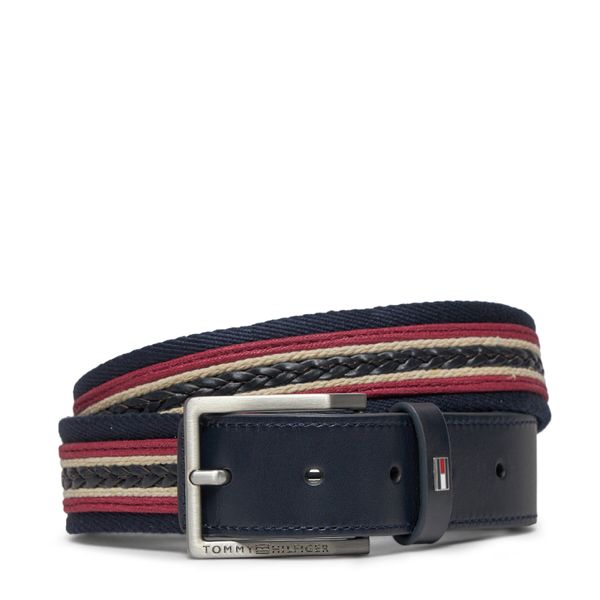 Tommy Hilfiger Moški pas Tommy Hilfiger Oliver Webbing 3.5 AM0AM12049 Mornarsko modra