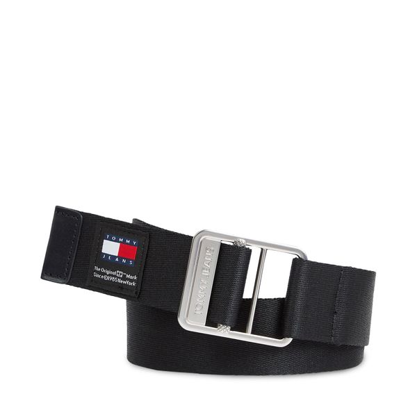 Tommy Jeans Moški pas Tommy Jeans Tjm Webbing 3.5 AM0AM12341 Črna