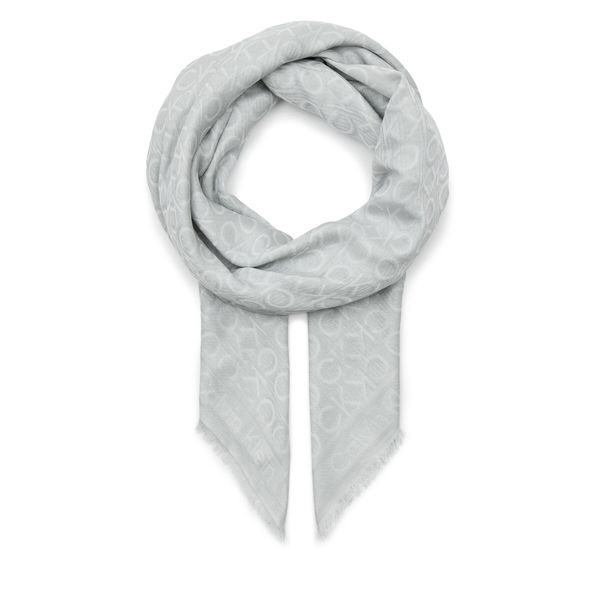 Calvin Klein Naglavna ruta Calvin Klein Monogram Jacquard Scarf 130X130 K60K608779 Siva