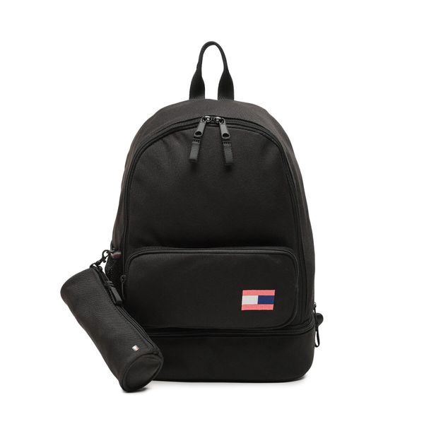 Tommy Hilfiger Nahrbtnik Tommy Hilfiger Big Flag Backpack Set AU0AU01726 Črna