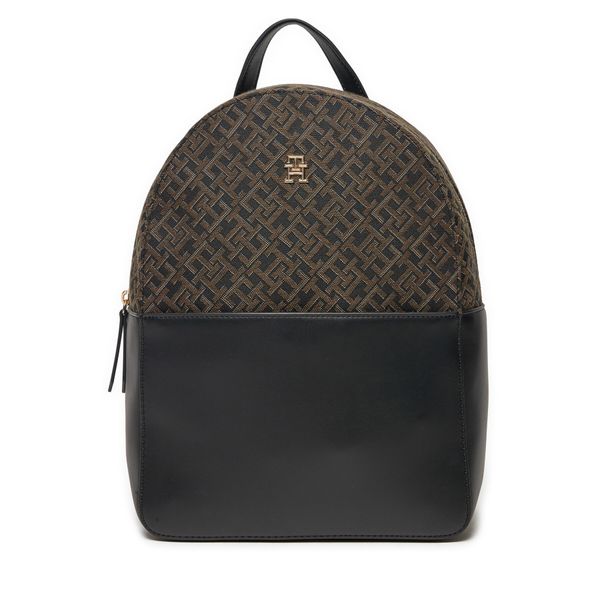 Tommy Hilfiger Nahrbtnik Tommy Hilfiger Th Jacquard Backpack AW0AW17074 Črna