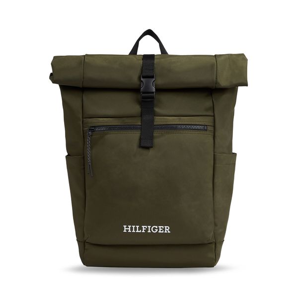 Tommy Hilfiger Nahrbtnik Tommy Hilfiger Th Monotype Rolltop Backpack AM0AM11549 Army Green RBN