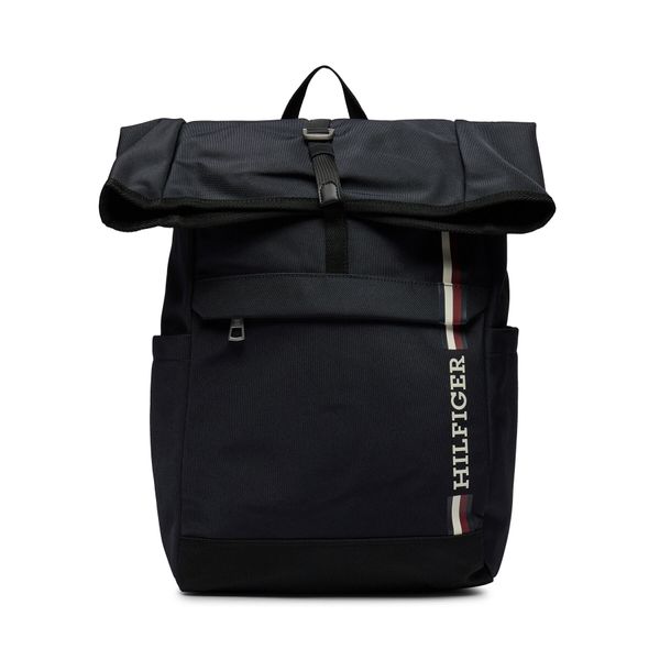 Tommy Hilfiger Nahrbtnik Tommy Hilfiger Th Monotype Rolltop Backpack AM0AM11792 Mornarsko modra