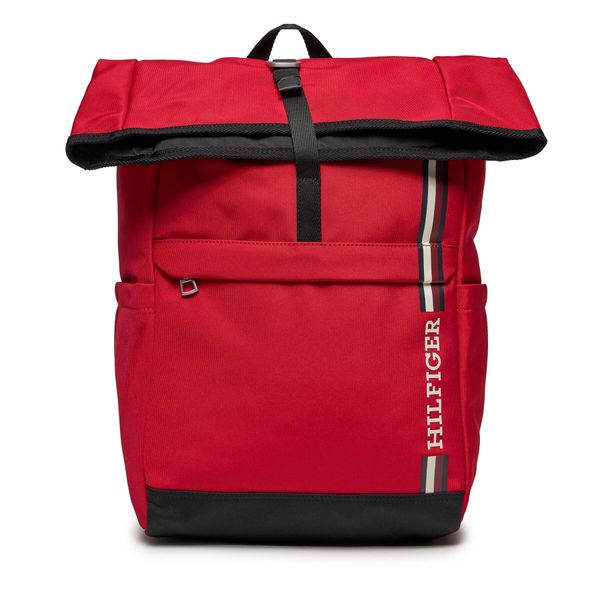 Tommy Hilfiger Nahrbtnik Tommy Hilfiger Th Monotype Rolltop Backpack AM0AM11792 Rdeča