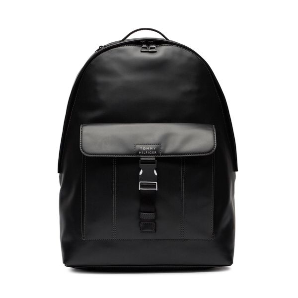 Tommy Hilfiger Nahrbtnik Tommy Hilfiger Th Spw Leather Backpack AM0AM11823 Črna