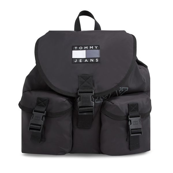 Tommy Jeans Nahrbtnik Tommy Jeans Tjm Heritage Flap Backpack AM0AM11656 Črna