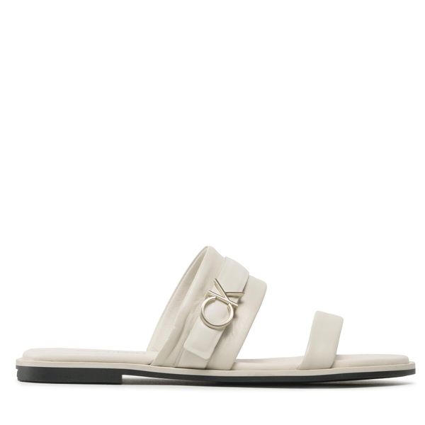 Calvin Klein Natikači Calvin Klein Almond Slide W/Hw HW0HW01482 Bela