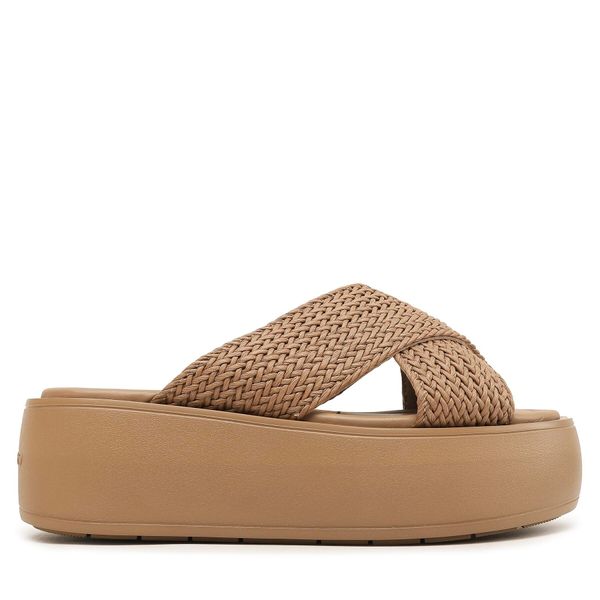 Calvin Klein Natikači Calvin Klein Bubble Slide-Woven HW0HW01468 Rjava