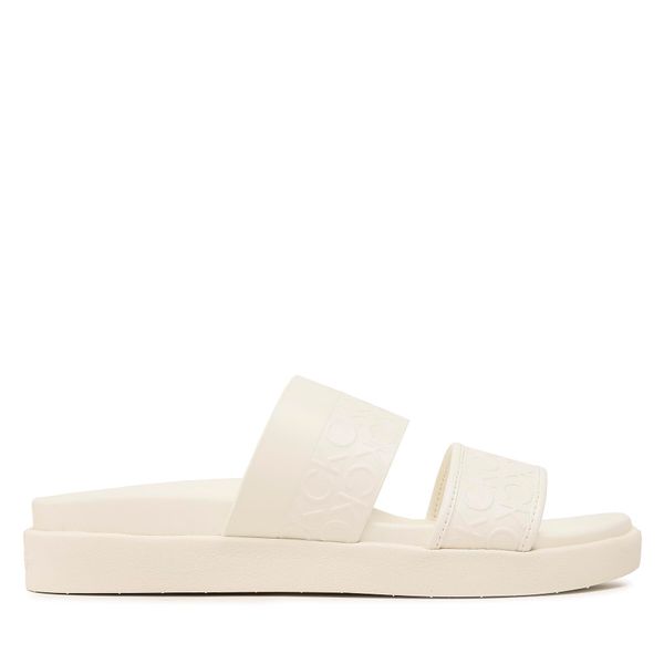 Calvin Klein Natikači Calvin Klein Ergo Slide - Hf Mono HW0HW01535 Bela