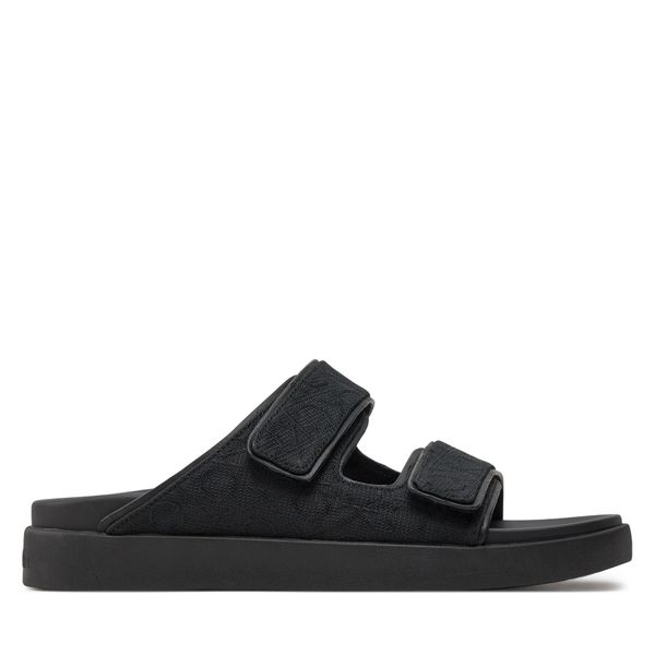 Calvin Klein Natikači Calvin Klein Flat Adj Slide Mono Jacq HW0HW01955 Črna