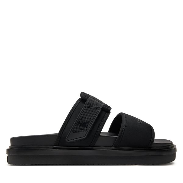 Calvin Klein Jeans Natikači Calvin Klein Jeans Double Bar Sandal Wb In Br YM0YM00946 Črna