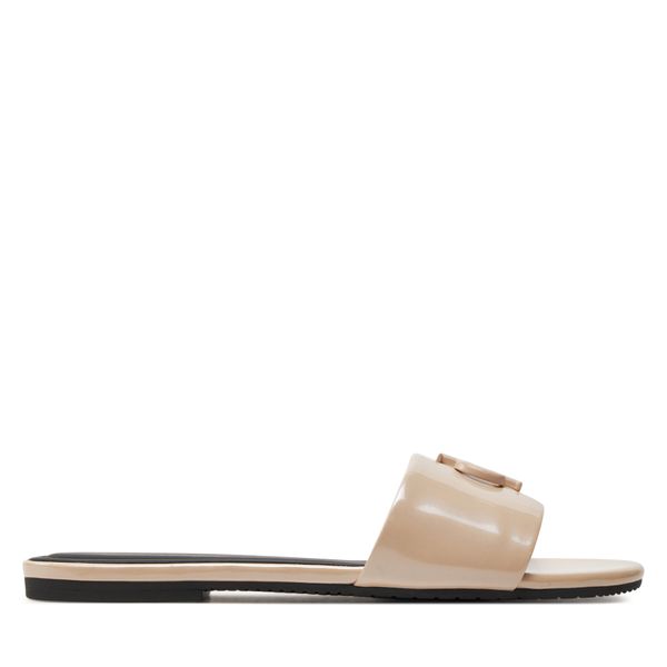 Calvin Klein Jeans Natikači Calvin Klein Jeans Flat Sandal Slide Mg Met YW0YW01348 Bež