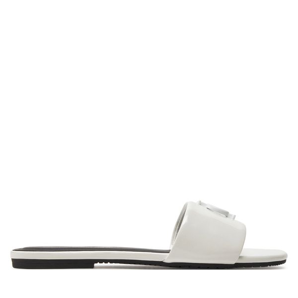 Calvin Klein Jeans Natikači Calvin Klein Jeans Flat Sandal Slide Mg Met YW0YW01348 Bright White YBR