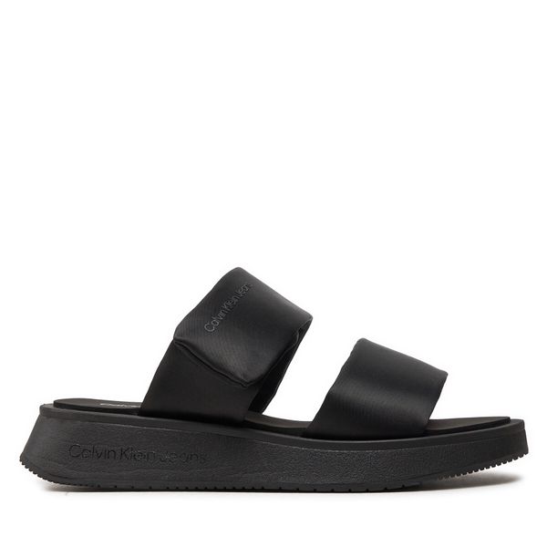 Calvin Klein Jeans Natikači Calvin Klein Jeans Slide Double Strap Sandal Dc YW0YW01355 Črna
