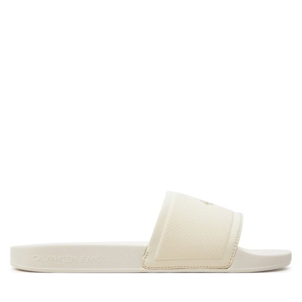 Calvin Klein Jeans Natikači Calvin Klein Jeans Slide Institutional Metallic YM0YM01018 Siva