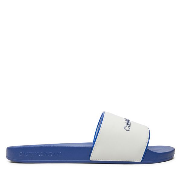 Calvin Klein Jeans Natikači Calvin Klein Jeans Slide Institutional YM0YM01019 Bela