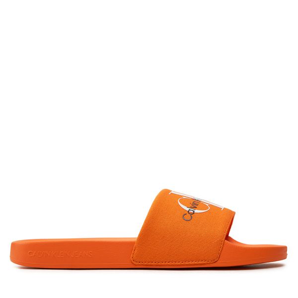 Calvin Klein Jeans Natikači Calvin Klein Jeans Slide Monogram Co YM0YM00061 Oranžna