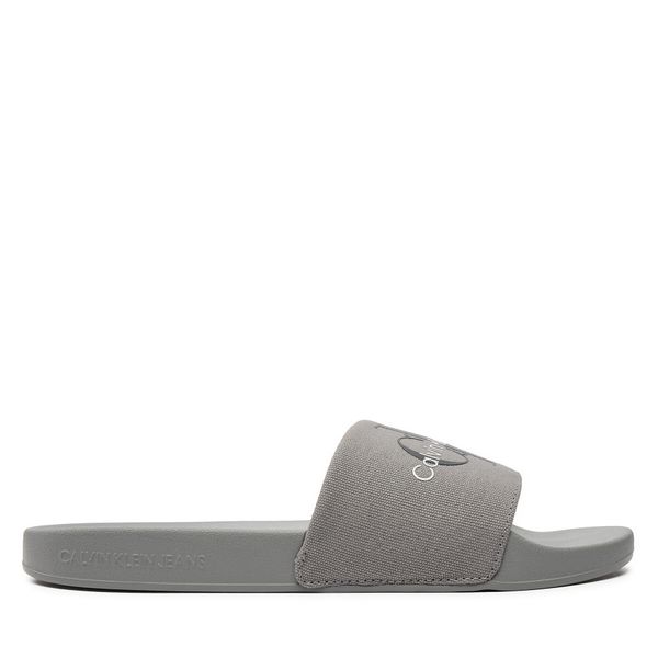 Calvin Klein Jeans Natikači Calvin Klein Jeans Slide Monogram Co YM0YM00061 Siva