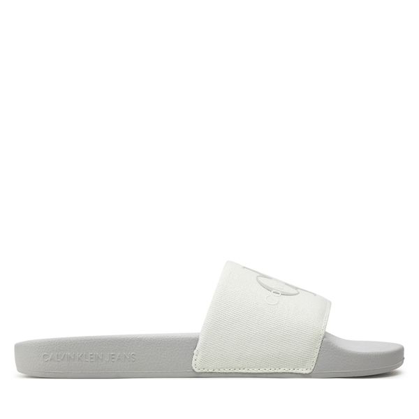 Calvin Klein Jeans Natikači Calvin Klein Jeans Slide Monogram Co YW0YW00103 Écru