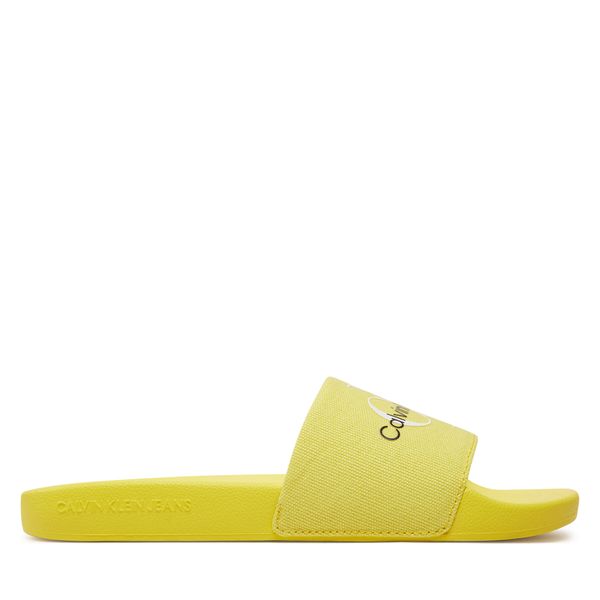 Calvin Klein Jeans Natikači Calvin Klein Jeans Slide Monogram Co YW0YW00103 Rumena