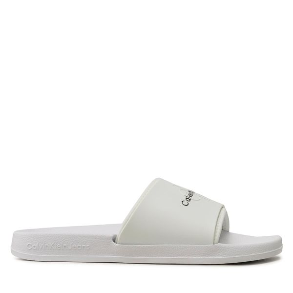Calvin Klein Jeans Natikači Calvin Klein Jeans Slide Monogram Tpu YM0YM00361 Bela