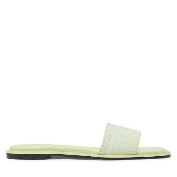 Calvin Klein Natikači Calvin Klein Squared Flat Slide He HW0HW00817 Zelena