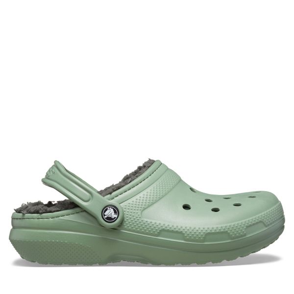 Crocs Natikači Crocs Classic Lined Clog 203591 Zelena