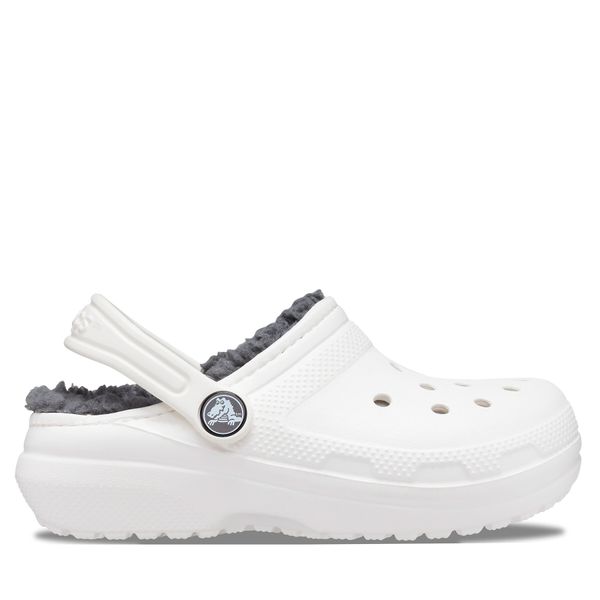 Crocs Natikači Crocs Classic Lined Clog Kids 207010 Bela