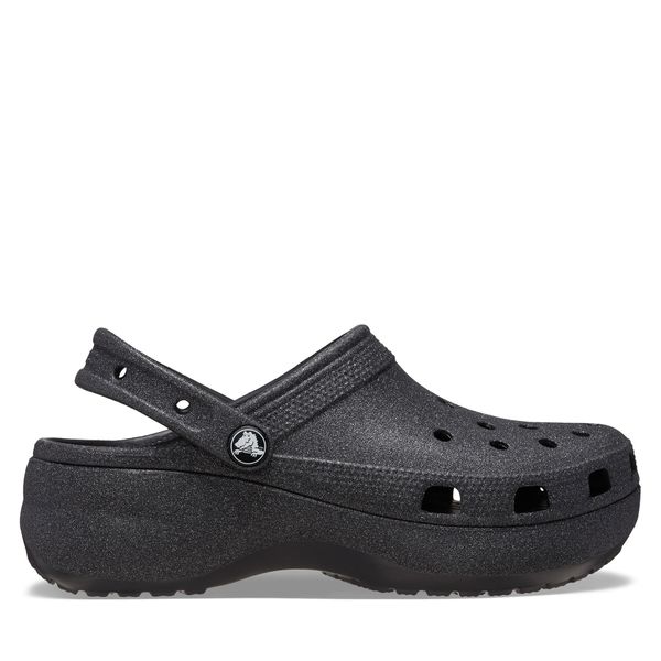 Crocs Natikači Crocs Classic Platform Glitter Clog W 207241 Črna