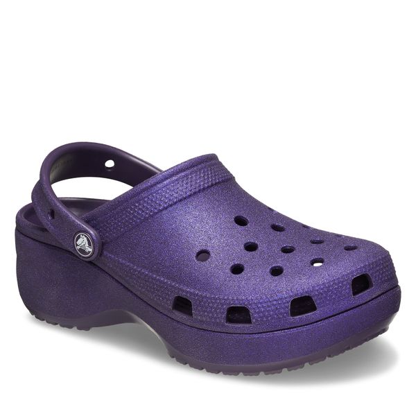 Crocs Natikači Crocs Classic Platform Glitter Clog W 207242 Vijolična