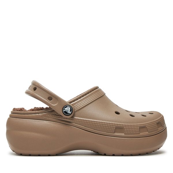 Crocs Natikači Crocs Classic Platform Lined Clog W 207938 Rjava