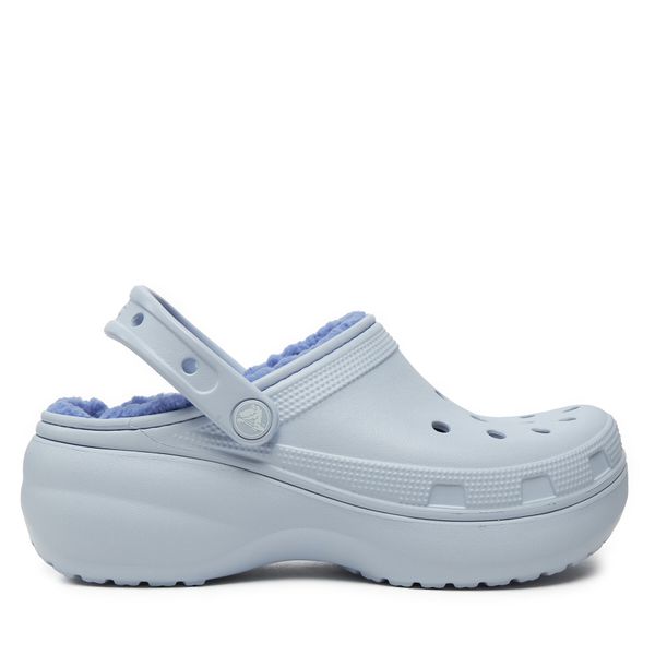 Crocs Natikači Crocs Classic Platform Lined Clog W 207938 Svetlo modra