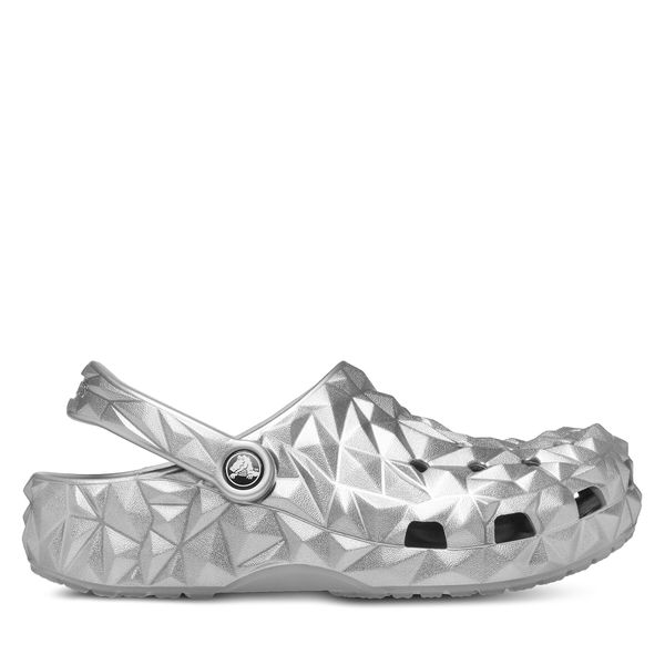 Crocs Natikači Crocs Cls Metallic Geometric Clog 210002 Srebrna