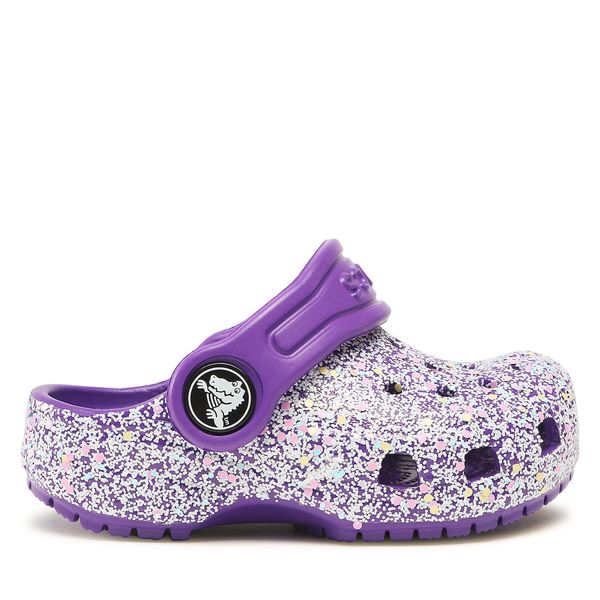 Crocs Natikači Crocs Crocs Classic Glitter Kids Clog T 206992 Neon Purple/Multi 573