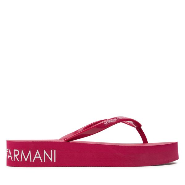 Emporio Armani Natikači Emporio Armani XVQS07 XN118 00238 Bordo rdeča