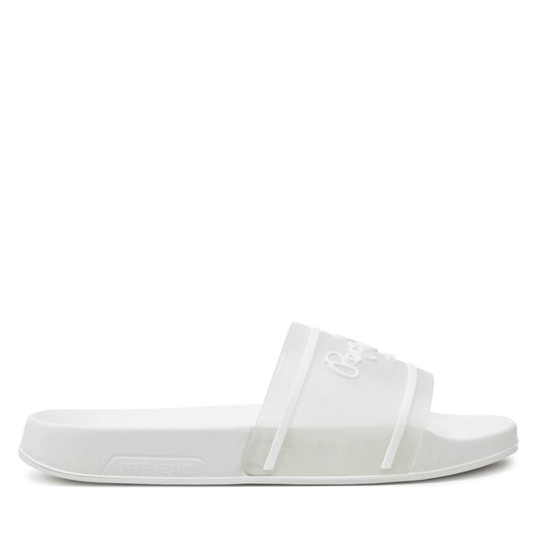 Pepe Jeans Natikači Pepe Jeans Slider Translucent W PLS70147 Bela