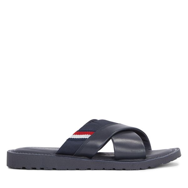 Tommy Hilfiger Natikači Tommy Hilfiger Core Hilfiger Lth Criss C Sandal FM0FM05010 Desert Sky DW5