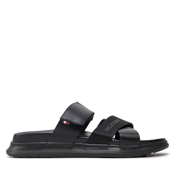 Tommy Hilfiger Natikači Tommy Hilfiger D Density Hilfiger Mix Sandal FM0FM05004 Črna