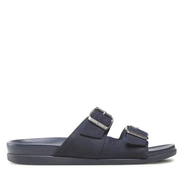 Tommy Hilfiger Natikači Tommy Hilfiger Hilfiger Nubuck Buckles Sandal FM0FM04459 Mornarsko modra