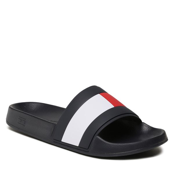 Tommy Hilfiger Natikači Tommy Hilfiger Rubber Th Flag Pool Slide FM0FM04236 Desert Sky DW5