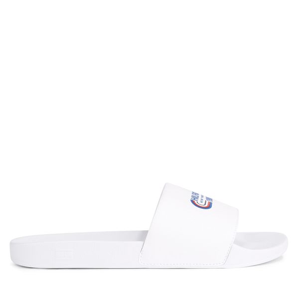 Tommy Hilfiger Natikači Tommy Hilfiger Rwb Hilfiger Oly Pool Slide FM0FM05019 Bela