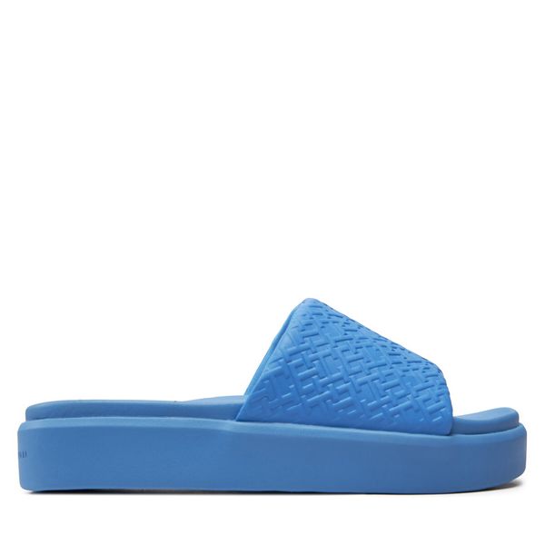 Tommy Hilfiger Natikači Tommy Hilfiger Th Platform Pool Slide FW0FW07855 Modra