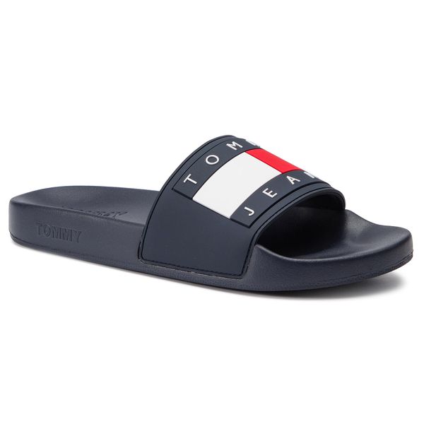 Tommy Jeans Natikači Tommy Jeans Flag Pool Slide EM0EM00284 Mornarsko modra