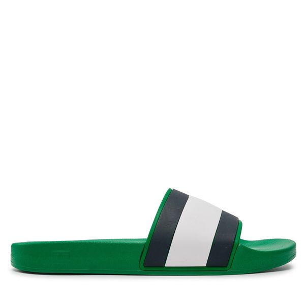 Tommy Jeans Natikači Tommy Jeans Rubber Th Flag Pool Slide FM0FM04263 Zelena